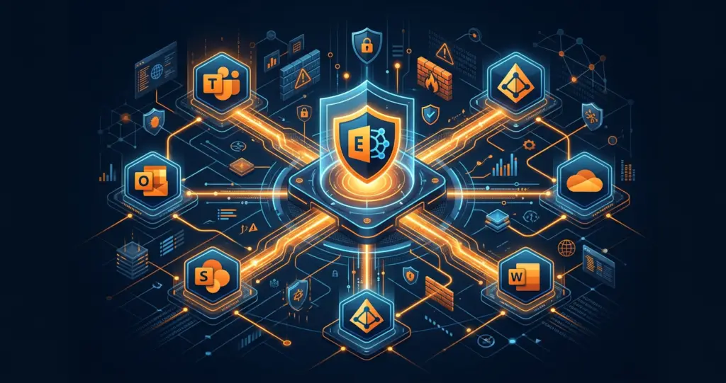 Illustration du hub central Entra ID pour Microsoft 365