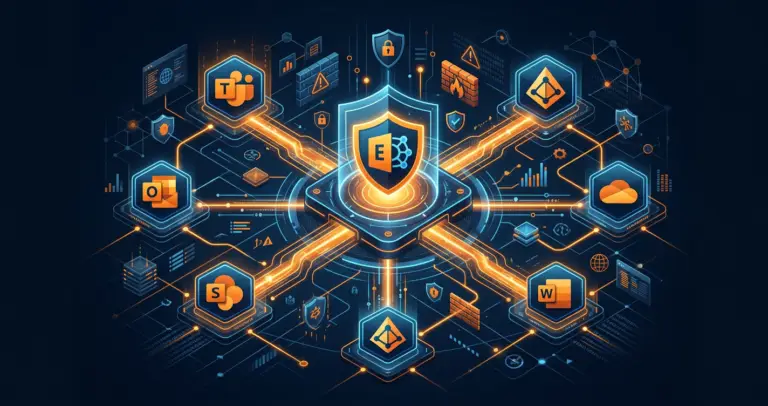 Illustration du hub central Entra ID pour Microsoft 365